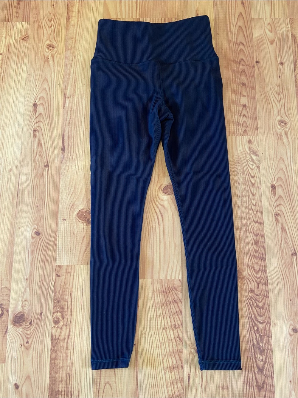 Athleta Black Ribbed High-Waist Petite Leggings